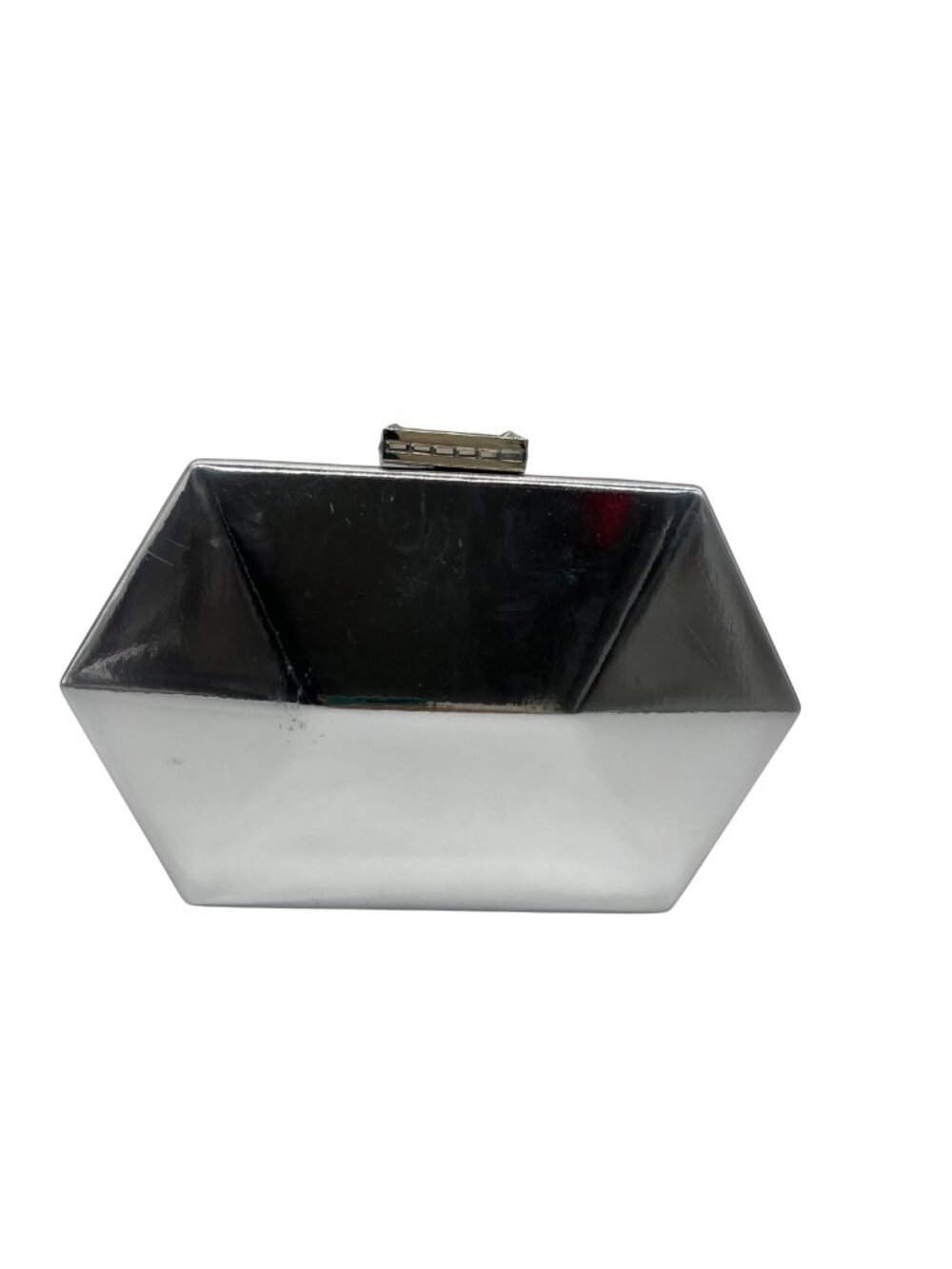 Nina Silver Faux Leather Metallic Crossbody/Clutch